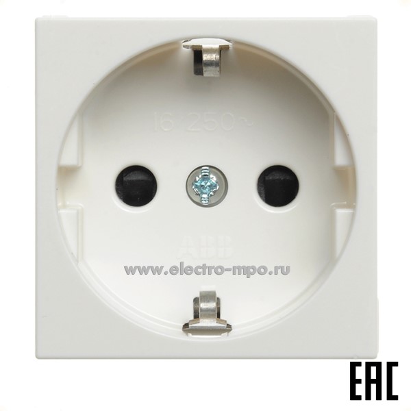 Ю1575. Механизм Variant+ 2CHN253357C4500 5525N-C03357B розетки "евро" с/п 2 модуля белый (АВВ)