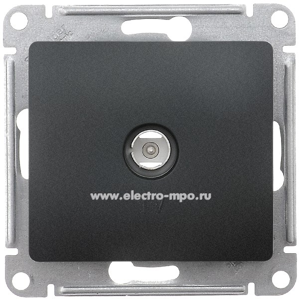 Ю1447. Механизм Glossa GSL000793 розетки TV тип "звезда" с/п антрацит (Systeme Electric)