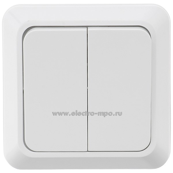 33503.  Ю3503. Выключатель Олимп О0023 2кл. о/п белый (UNIVersal)