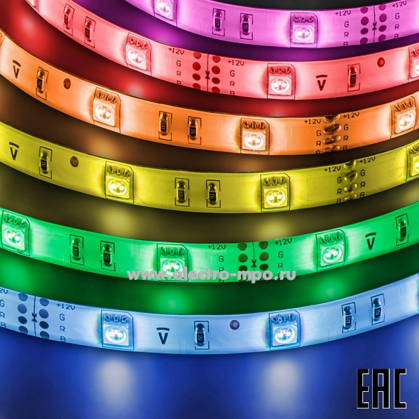 С2126. Лента светодиодная 71445 NLS-5050RGB30-PRO 5м 12В пост.тока 36Вт 150Led RGB IP65 (Navigator)