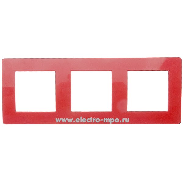 31881.Ю1881 Рамка-3 Brava 75013R 6 модулей малиновая (ДКС Тверь)