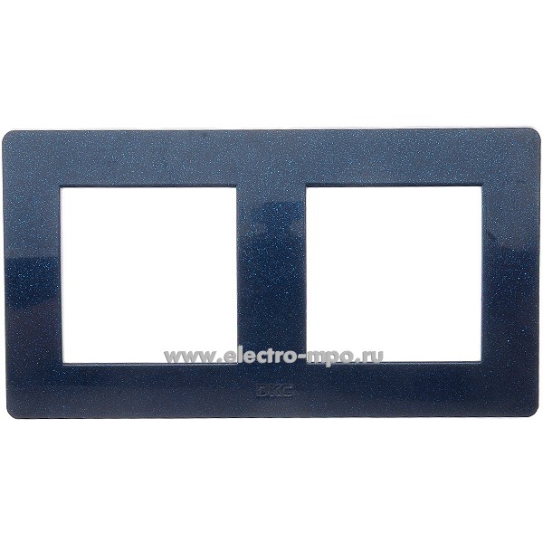 31889.Ю1889 Рамка-2 Brava 75012C 4 модуля синий металлик (ДКС Тверь)