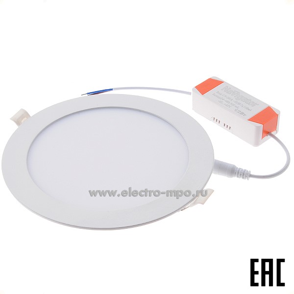 С0824. Светильник 71378 NLP-R1-12W-R170-840-WH-LED 12Вт 750Лм 4000К LED встр. белый IP20 (Navigator)