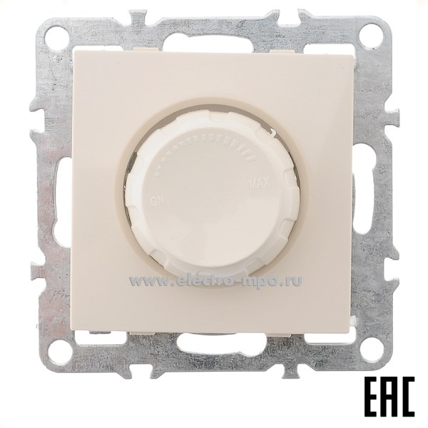 Ю1160. Механизм выключателя Эрна 39324 PSW10-9106-02 диммирующий с/п 250В 600Вт слоновая кость (Stekker)