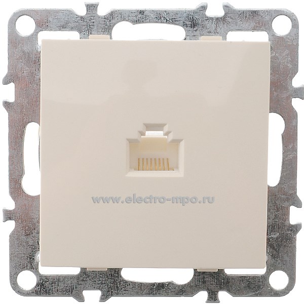Ю1161. Механизм розетки Эрна 39325 PST00-9107-02 компьютерная 1-местная с/п RJ-45 слоновая кость (Stekker)
