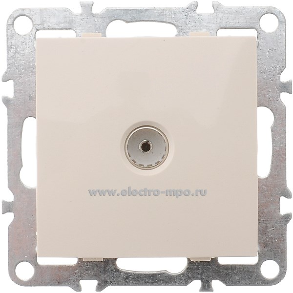 Ю1162. Механизм розетки Эрна 39326 PST00-9108-02 телевизионная 1-местная с/п слоновая кость (Stekker)
