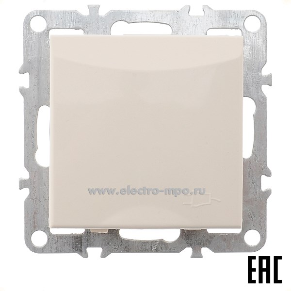 Ю1166. Механизм розетки Эрна 39330 PST16-9112-02 1-местная с защ. шторкой крышкой слоновая кость (Stekker)