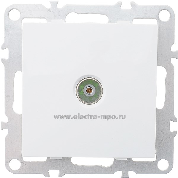 Ю1124. Механизм розетки Эрна 39315 PST00-9108-01 телевизионная 1-местная с/п 75Ом 5-862МГц белая (Stekker)