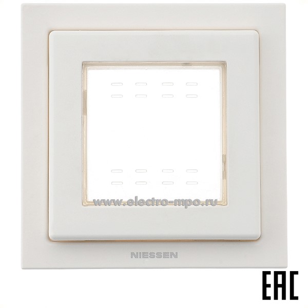 Ю0211. Рамка-1 Zenit N3271BL 2CLA327100N1101 на 2 модуля с суппортом IP55 белая (ABB)