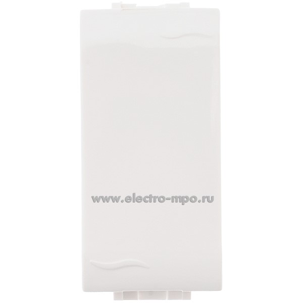 Ю1834. Заглушка Brava 76616B неиспользуемого отверстия 1 модуль белая (ДКС Тверь)