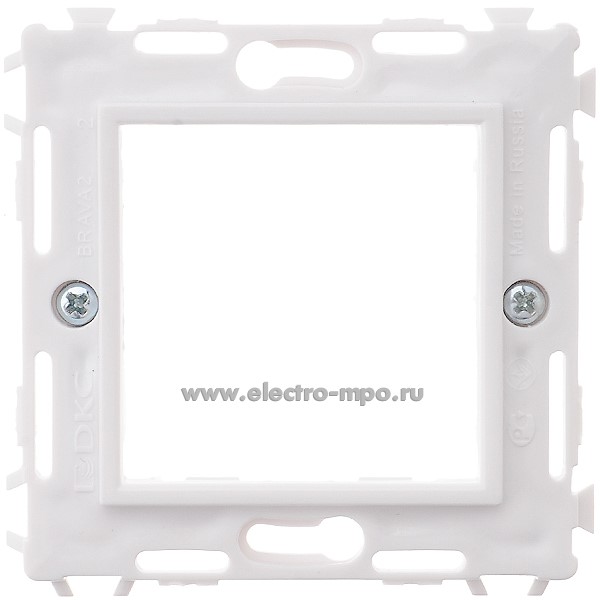 Ю1894. Cуппорт Brava 75020W 2 модуля белый (ДКС Тверь)