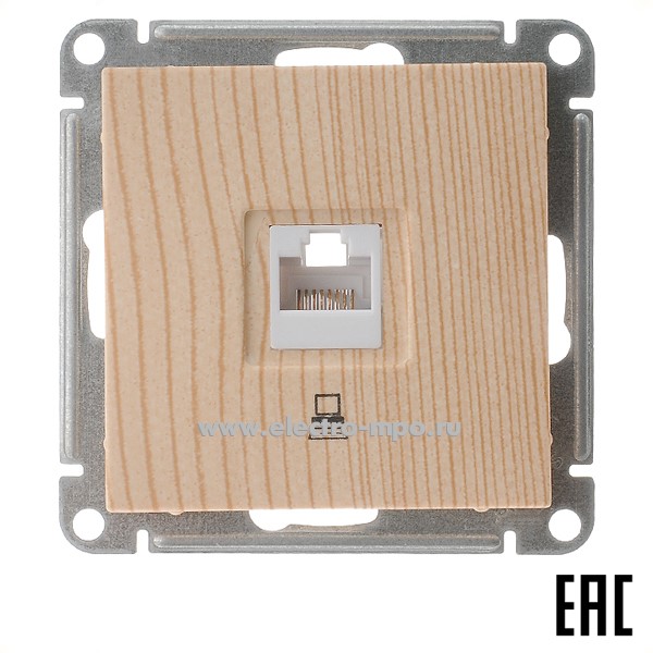 32133. Ю2133 Механизм Wessen 59 RSI-152K5E-7-86 розетки комп. 1 вход 8 контактов с/п сосна (Systeme)
