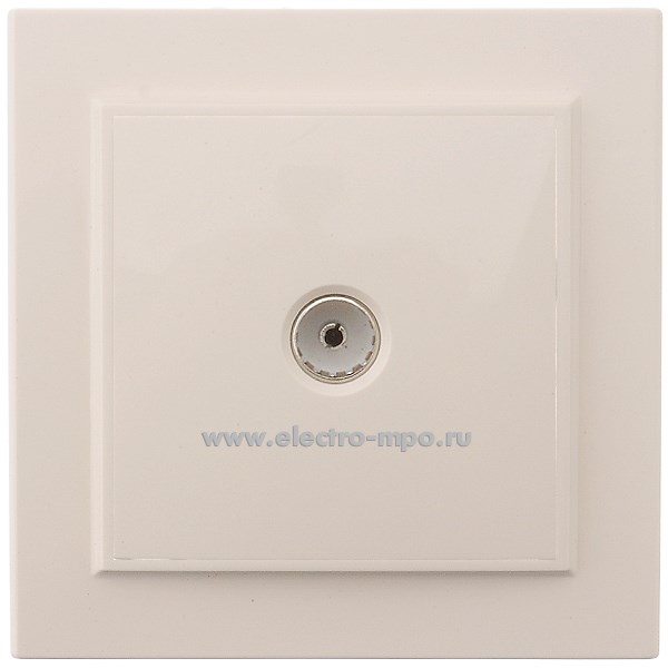 Ю1148. Розетка Эрна 39234 PST00-9008-02 телевизионная 1-местная 75Ом 5-862МГц слоновая кость (Stekker)