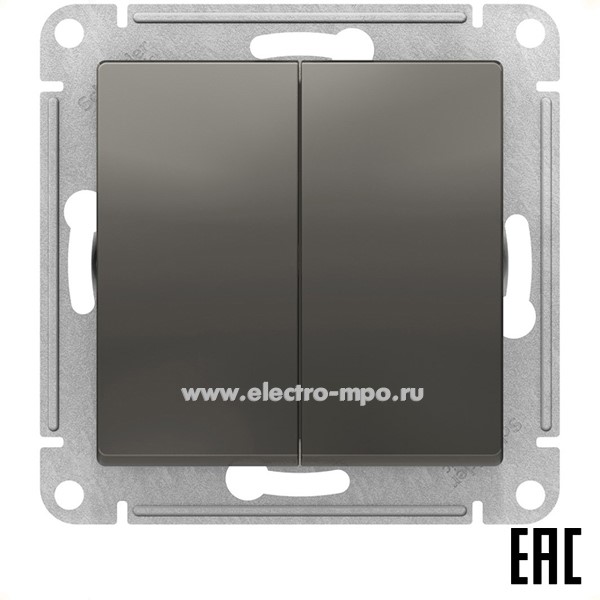 Ю47. Механизм AtlasDesign ATN000973 переключателя 2кл. перекрестный с/п сталь (Systeme Electric)