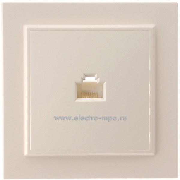 Ю1147. Розетка Эрна 39233 PST00-9007-02 компьютерная 1-местная RJ-45 с/п cat 5e слоновая кость (Stekker)