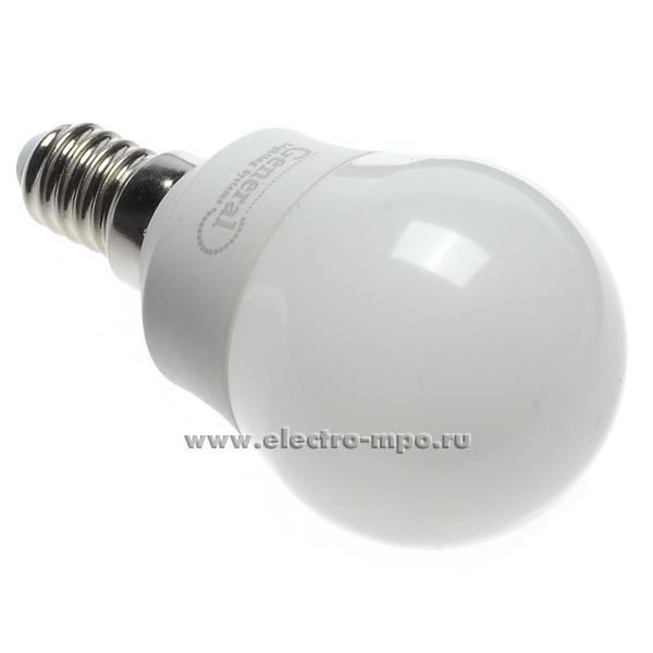 Л0450. Лампа 7,5Вт 641000 GLDEN-G45F-8-230-E14-4500К 640Лм светодиодная "шарик" хол. белый свет (General)