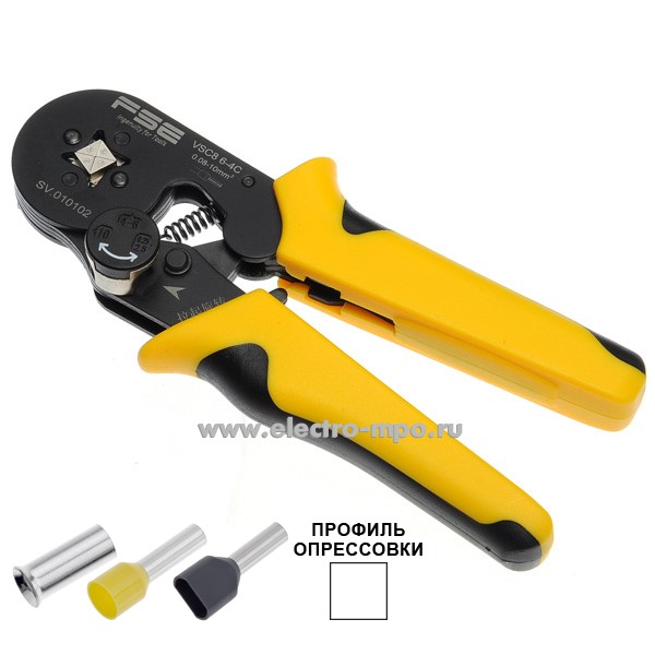 И1272. Пресс-клещи VSC8 6-4C для втулочных наконечников 0,08-10 кв.мм (FSE Китай)