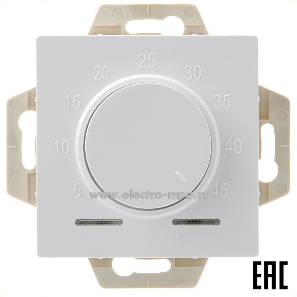 Ю4049. Механизм AtlasDesign ATN000135 регулятора тёплого пола 5-45 град. С с/п белый (Systeme Electric)