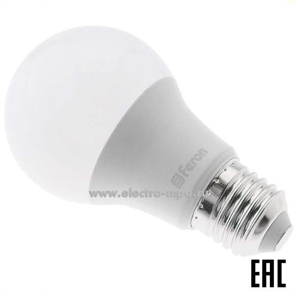 Л1583. Лампа 10Вт 25457 LB-92 A60 10W Е27 800Лм 2700К светодиодная "груша" т/б свет (Feron)