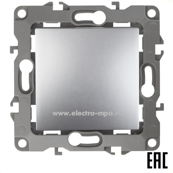 Ю3103. Механизм Эра12 12-1103-03 Б0014641 переключателя 1 кл. с/п алюминий (Эра)