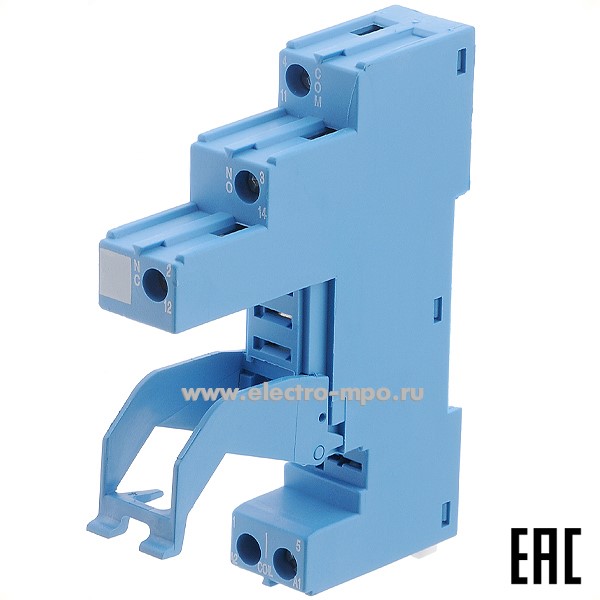 А9463. Розетка 9701SPA для промежуточного реле серии 46.61 пласт.клипса (Finder)