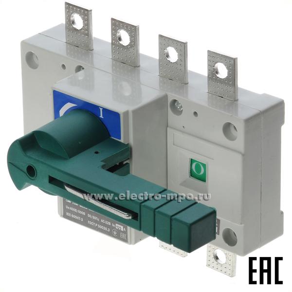 Б4562. Рубильник ВР-101 40025DEK 125А 4 полюса на монтажную плату (DEKraft)