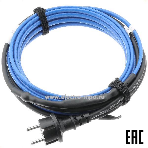 П9332. Кабель нагревательный Ридан Pipeheat-15 с вилкой 21RT0802R для обогрева труб, 6м (Ридан)