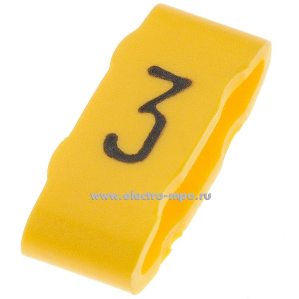 М3534. Маркер на кабель PK+20004SV40.3 для держателя POH/PKH символ "3" (Partex)