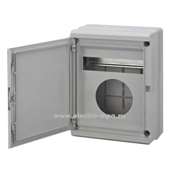Е0963. Щиток 69031 серый квартирный на 12 модулей без сч. и авт. непрозрачная дверь IP55 (Рувинил)