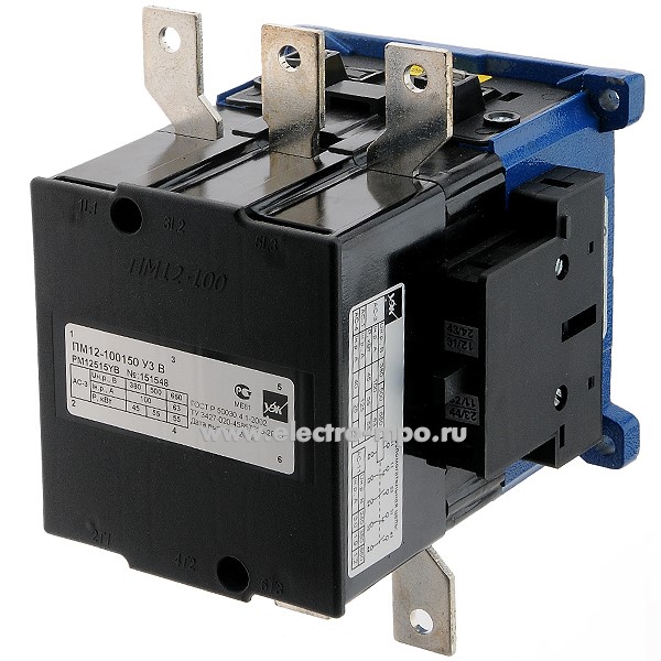44383. А4383. Пускатель магнитный ПМ12-100150 220В 100А 2з+2р IP20 без реле (УралЭлектроКонтактор)