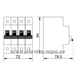 К8458. Автоматический выключатель Acti 9 iC60N A9F79440 C40А/4п/ 6,0кА на Din-рейку (Schneider Electric)