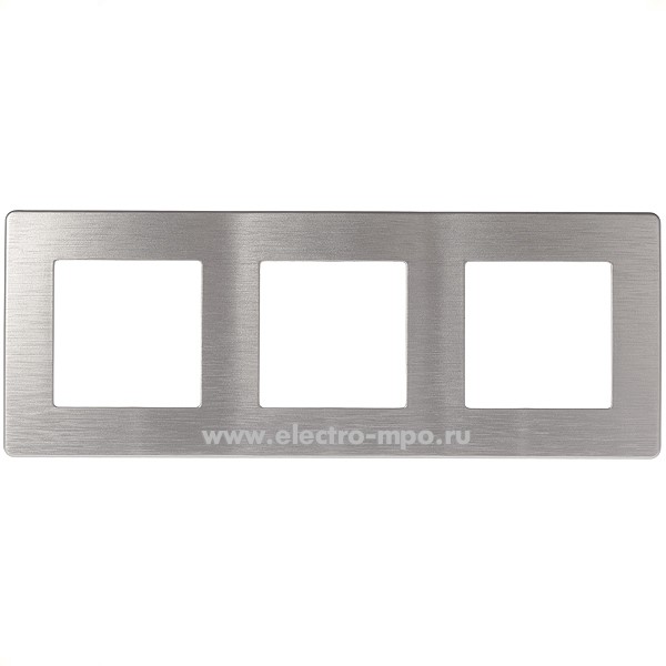 Ю3138. Рамка-3 Эра12 12-5103-03 Б0052521 Сатин алюминий (Эра)