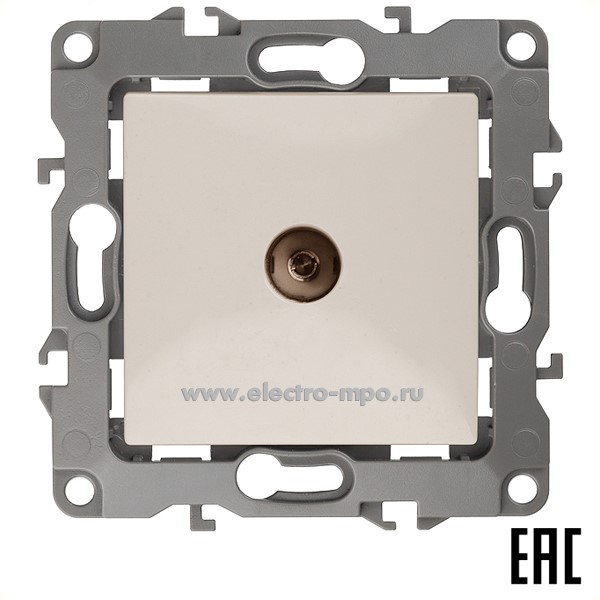 Ю3063. Механизм Эра12 12-3101-02 Б0014706 розетки TV "Звезда" с/п слоновая кость (Эра)
