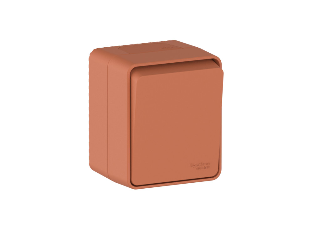 Ю5349. Переключатель AtlasDesign Profi54 ATN547061 1кл. IP54 о/п терракотовый (Systeme Electric)