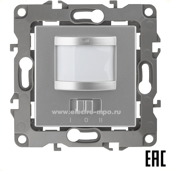 Ю3125. Механизм Эра12 12-4103-03 Б0031253 датчика движения 2-проводной 200Вт с/п алюминий (Эра)