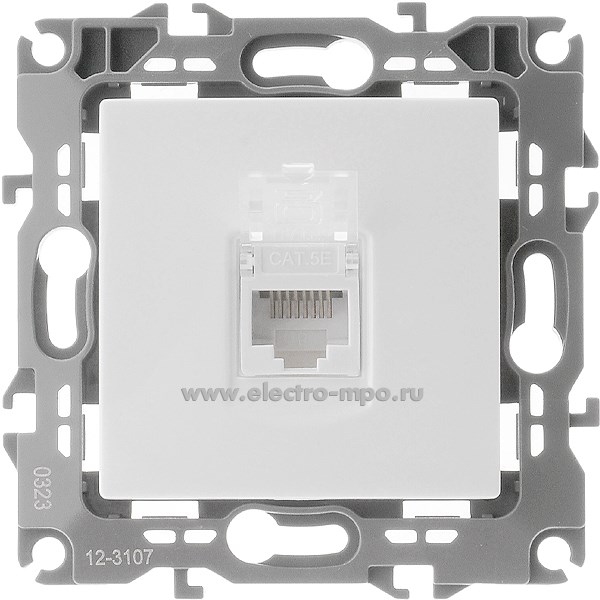Ю3021. Механизм Эра12 12-3107-01 Б0014723 розетки RJ45 компьютерная с/п белый (Эра)