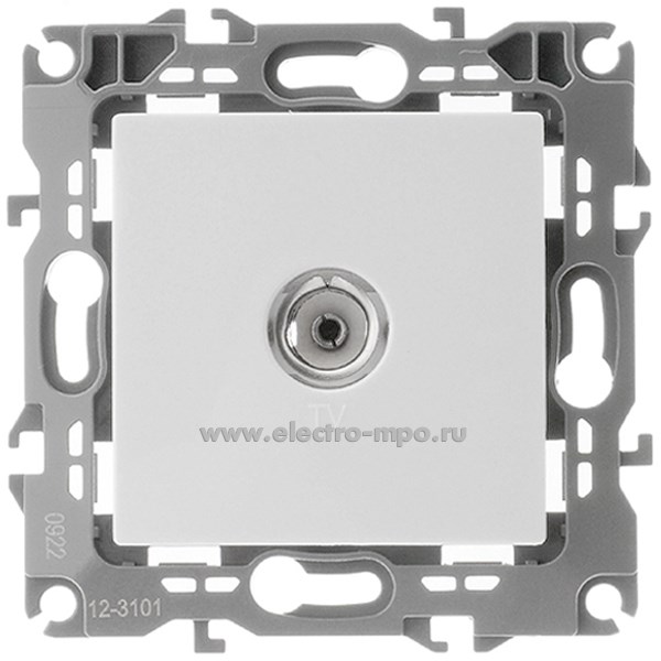 Ю3018. Механизм Эра12 12-3101-01 Б0014705 розетки TV "Звезда" с/п белый (Эра)