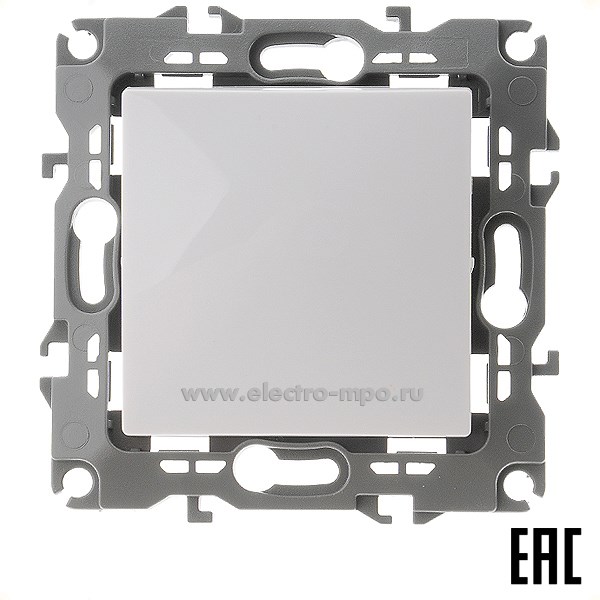 Ю3003. Механизм Эра12 12-1103-01 Б0014639 переключателя 1 кл. с/п белый (Эра)