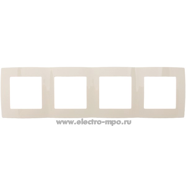 Ю3082. Рамка-4 Эра12 12-5004-02 Б0014772 слоновая кость (Эра)