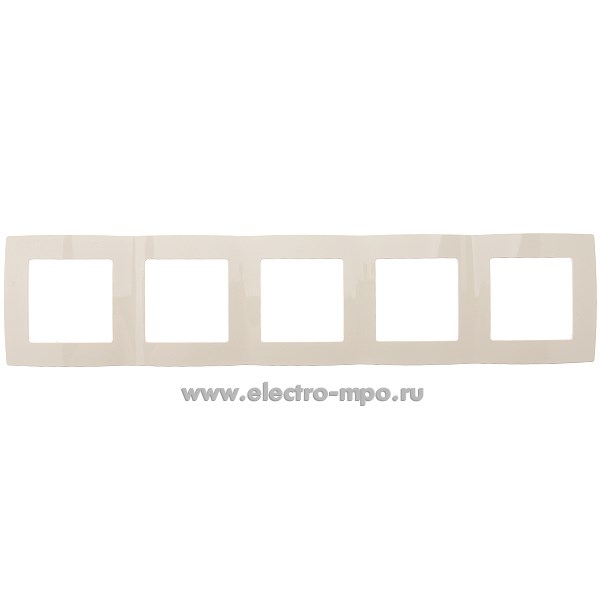Ю3083. Рамка-5 Эра12 12-5005-02 Б0014782 слоновая кость (Эра)