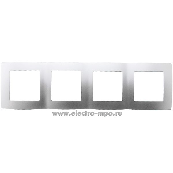 Ю3134. Рамка-4 Эра12 12-5004-03 Б0014773 алюминий (Эра)