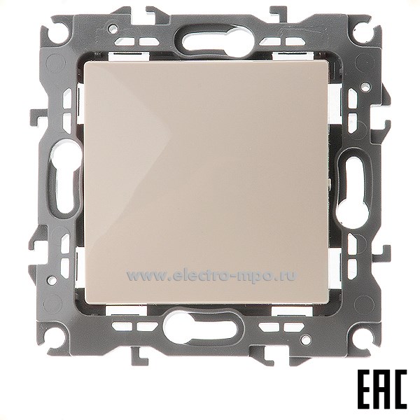 Ю3048. Механизм Эра12 12-1103-02 Б0014640 переключателя 1 кл. с/п слоновая кость (Эра)