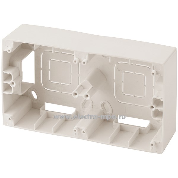 Ю3093. Коробка накладного монтажа Эра12 12-6102-02 Б0043171 на 2 поста слоновая кость (ЭРА)