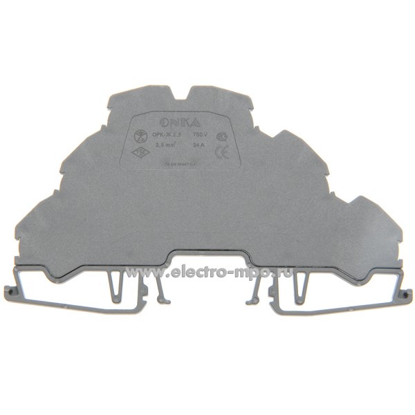 Клемма OPK-3K 1020155/1852 трехуровневая пружинная серая 2,5мм2 24А ...