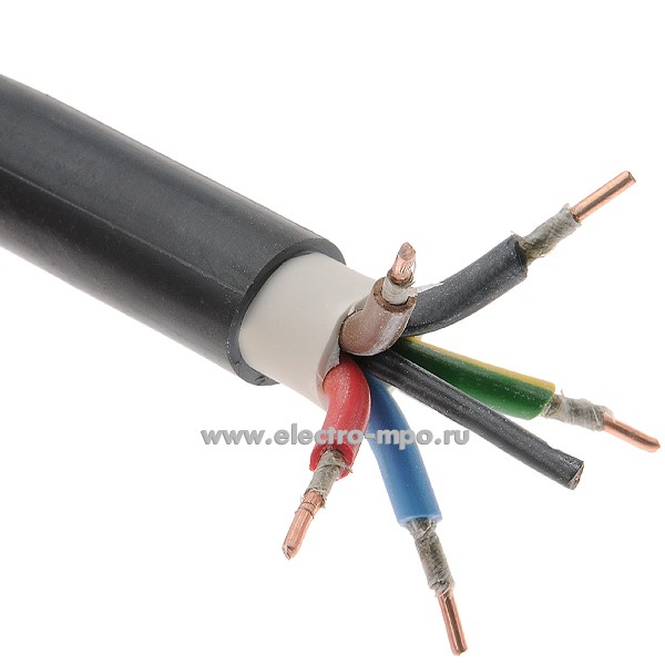 П1475. Кабель силовой ВВГнг(А)-FRLS 5х2,5ок (N,PE)-1 ГОСТ малодым.огнест. Dн=18мм, Р=0,53кг/м (Электрокабе