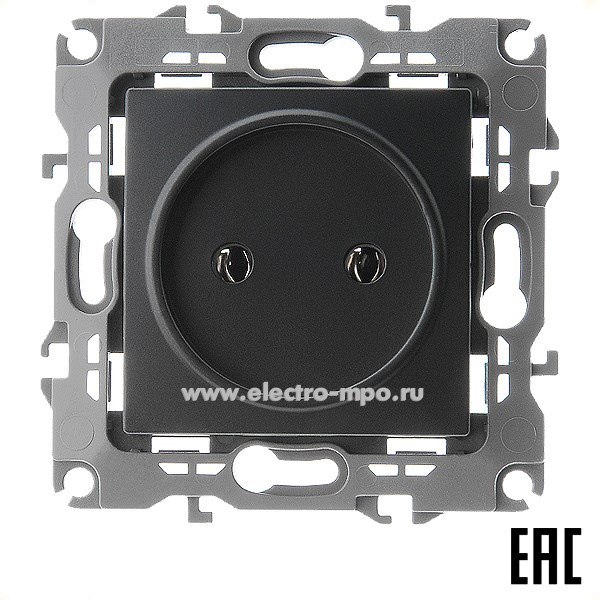 Ю3153. Механизм Эра12 12-2105-05 Б0018258 розетки безвинт. зажим с/п антрацит (Эра)