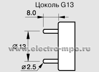 Л3168. Лампа 18Вт FT8-18W G13 "Blacklight" люминесцентная УФ (Camelion Китай)