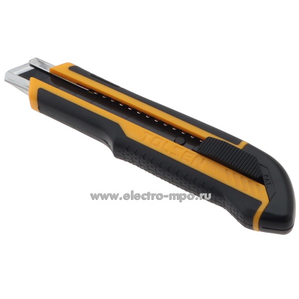 В2608. Нож 30090 строительный усиленный лезвия 18х100мм (Tolsen Китай)