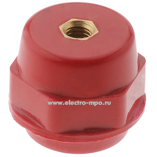 53005. Э3005. Изолятор SM25 пластмассовый опорный высота 25мм с отверстиями М6 (Китай)