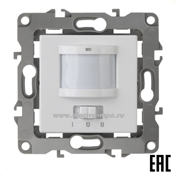 Ю3027. Механизм Эра12 12-4103-01 Б0031251 датчика движения 2-проводной 200Вт с/п белый (Эра)